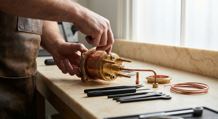 Inside the Arco workshop: engineers testing espresso machines and calibrating grinder burrs