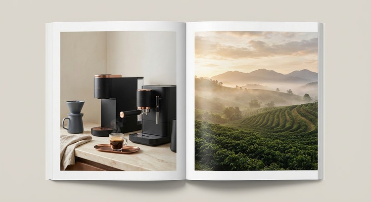 Coffee plants growing in a sustainable farm